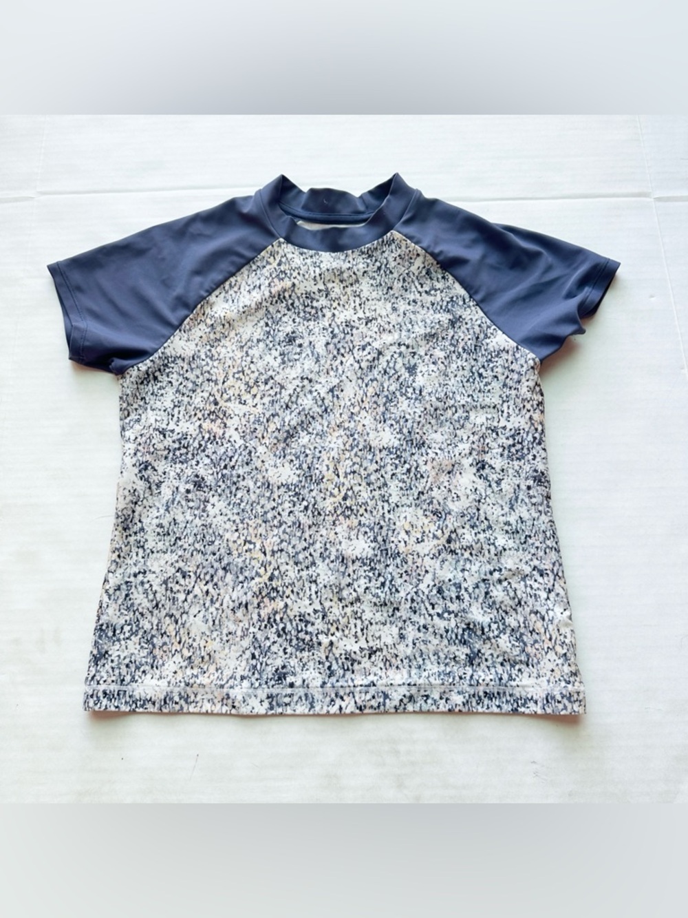 Athleta Girl Mock Neck Rashguard in Ice Storm